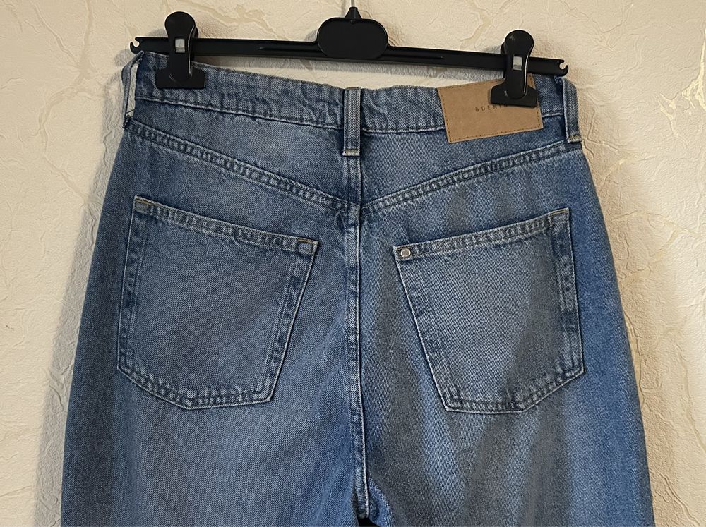 Прямые широкие джинсы H&M Loose Straight High Waist eu38 р.