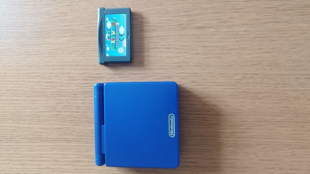 Nintendo Game Boy Advance SP Azul + Jogo Super Mario World