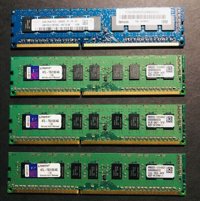 Память DDR3 4GB 8500E/10600E/12800E UDIMM ECC Unbuffered - пара 400грн