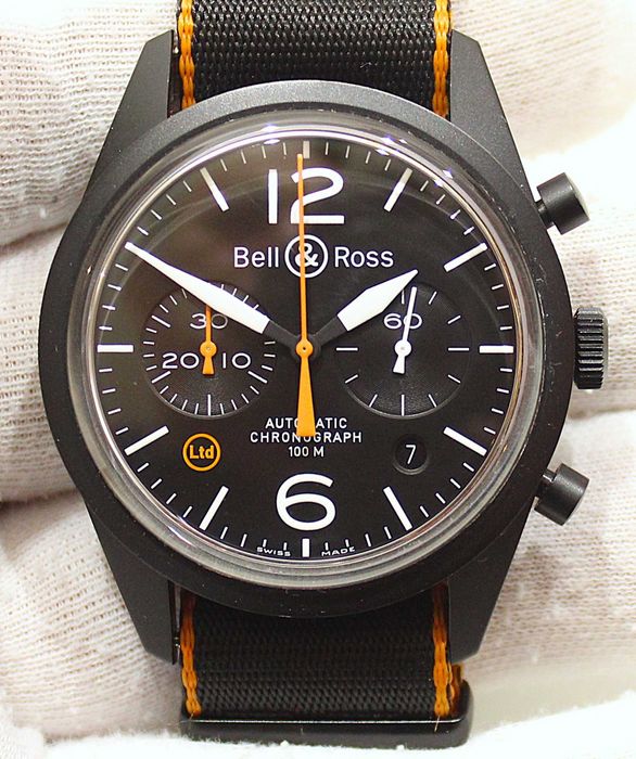 Bell & Ross Orange Aviator Relógio Cronografo série limitada