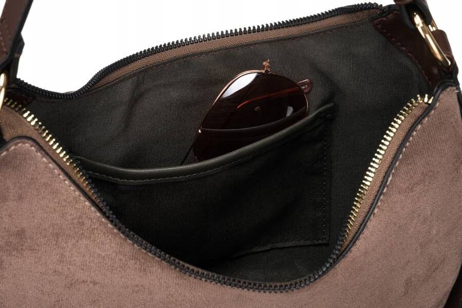 elegancka torebka-bagietka damska ze skóry ekologicznej - david jones