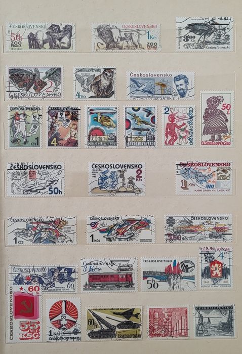 Znaczki pocztowe klaser ze znaczkami