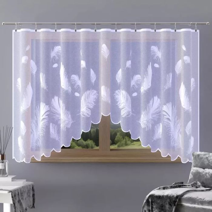Firanka gotowa żakardowa Libiana A112 300x150 cm biała - 150 cm 300 cm