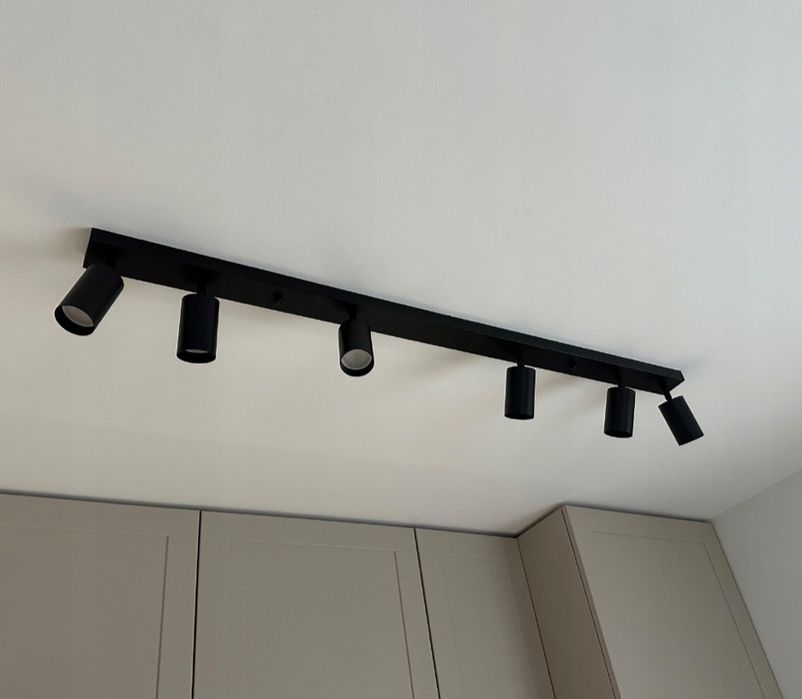 Nowoczesna lampa sufitowa na szynie szyna spot oprawa halogenowa