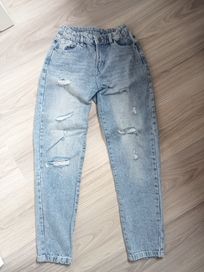 Spodnie jeansowe Destination r.158 lekkie przetarcia modne