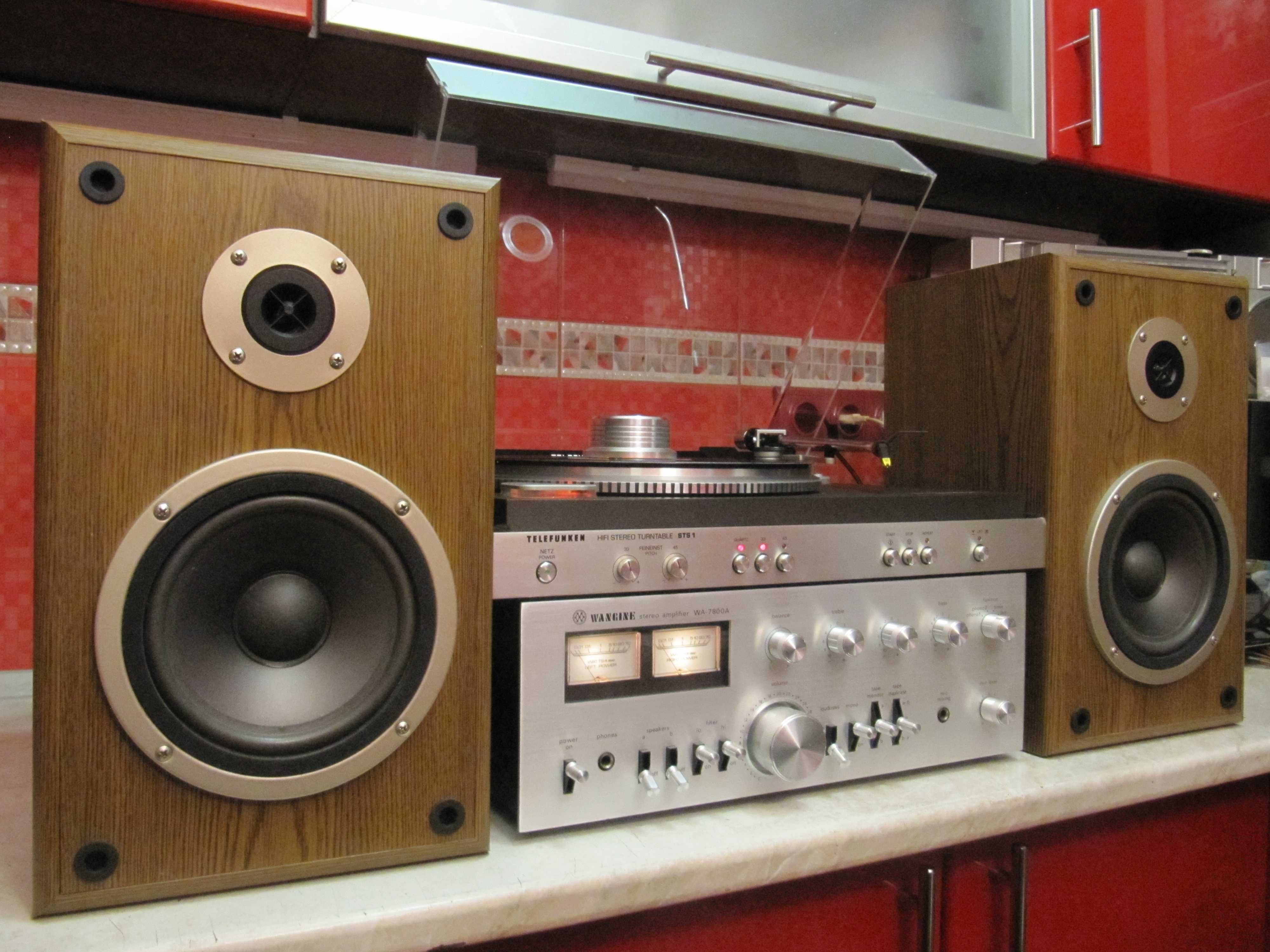 Вініловий Програвач Telefunken + Професійний Підсилювач Silver Vintage