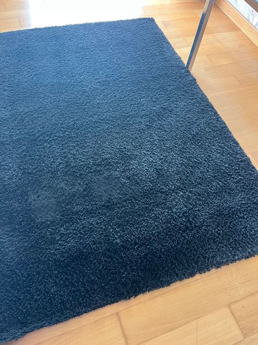 Carpete preta 160 cm x 230 cm