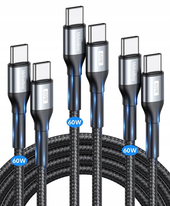 Zestaw Kabel Usb C 3.1 A 2x1 m, 2x2 m