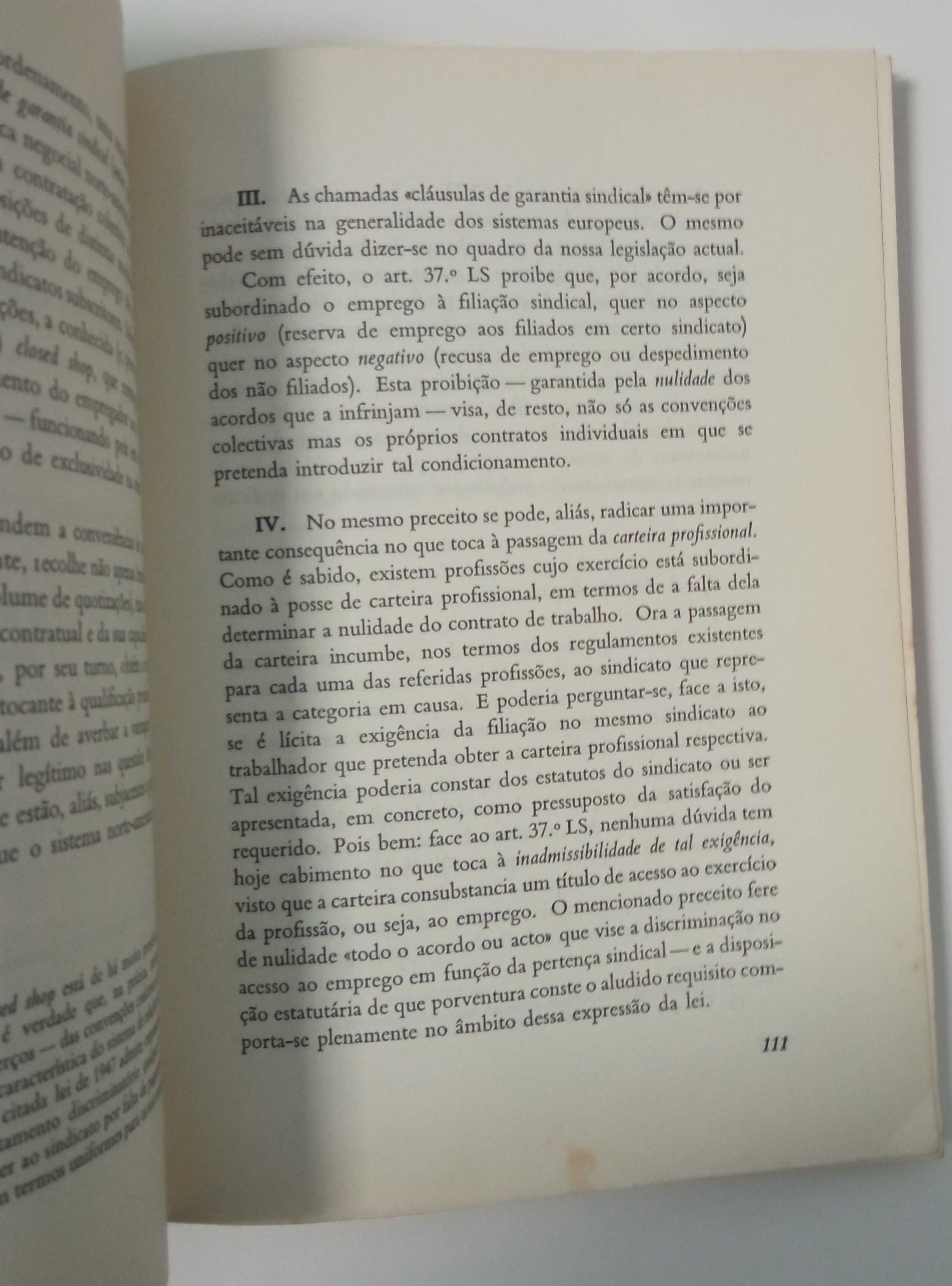 Noções fundamentais de Direito do Trabalho, de Monteiro Fernandes