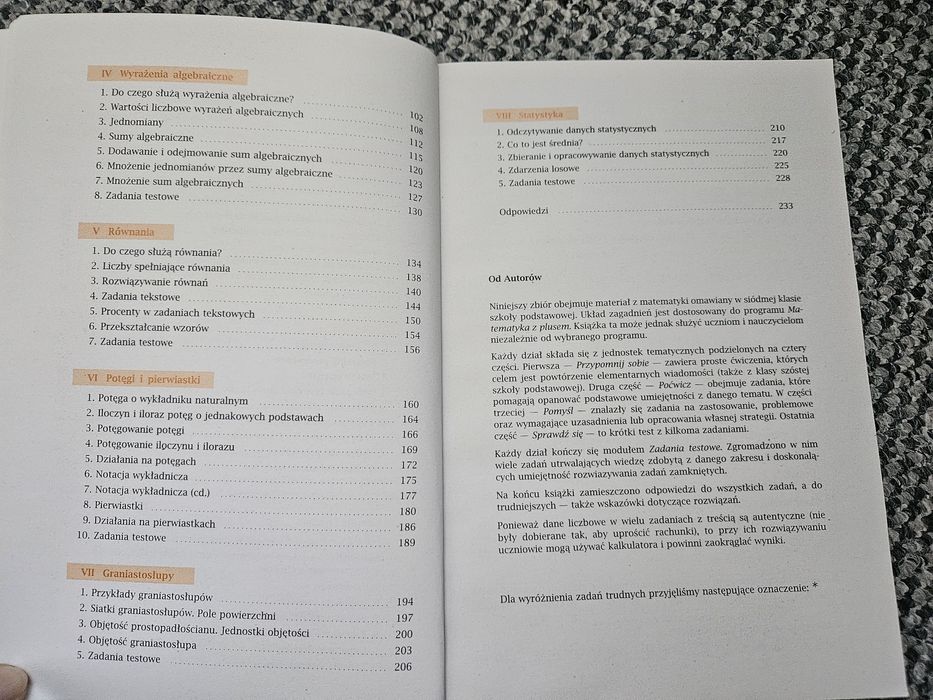 Matematyka z plusem 7 zbiór zadań