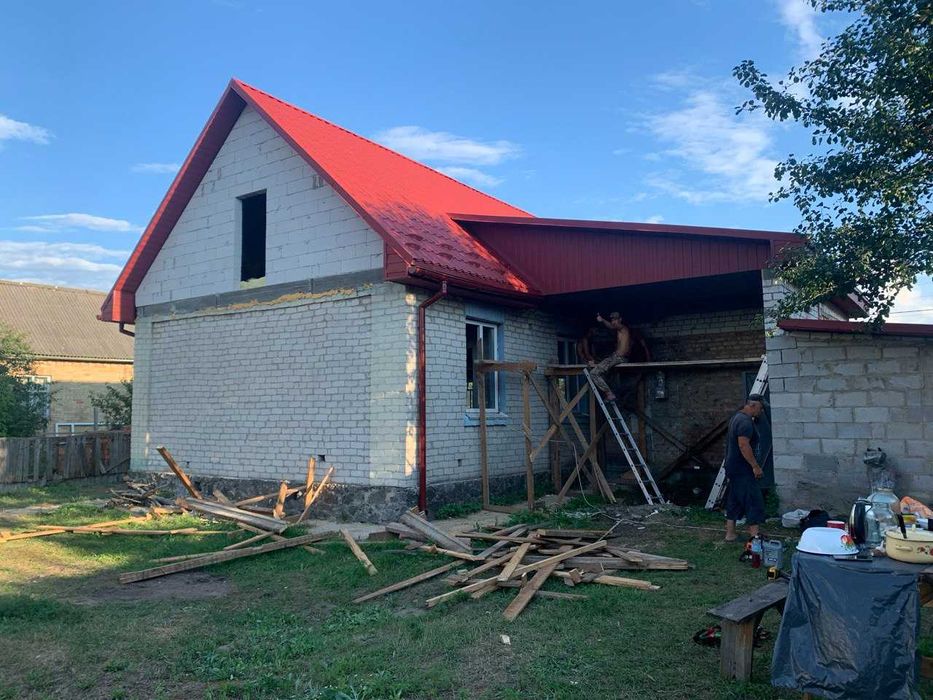 Кровля. Утепление крыши. Кровельщик. Покрівельники. Металлопрофиль