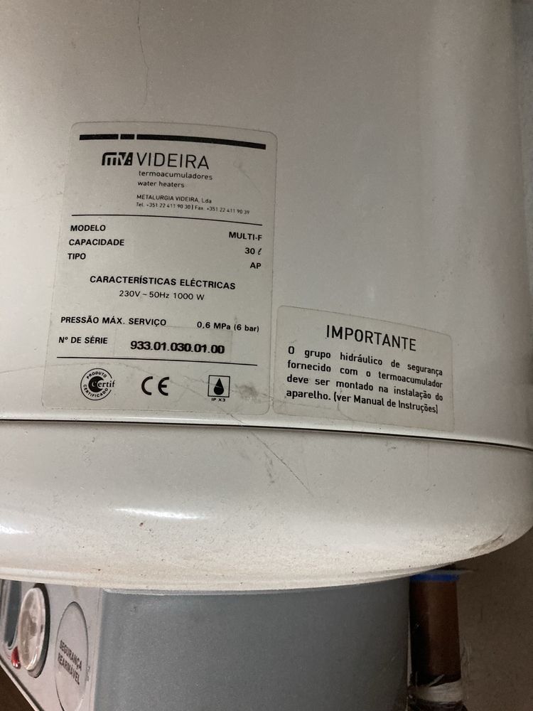 Termoacumulador Videira 30l