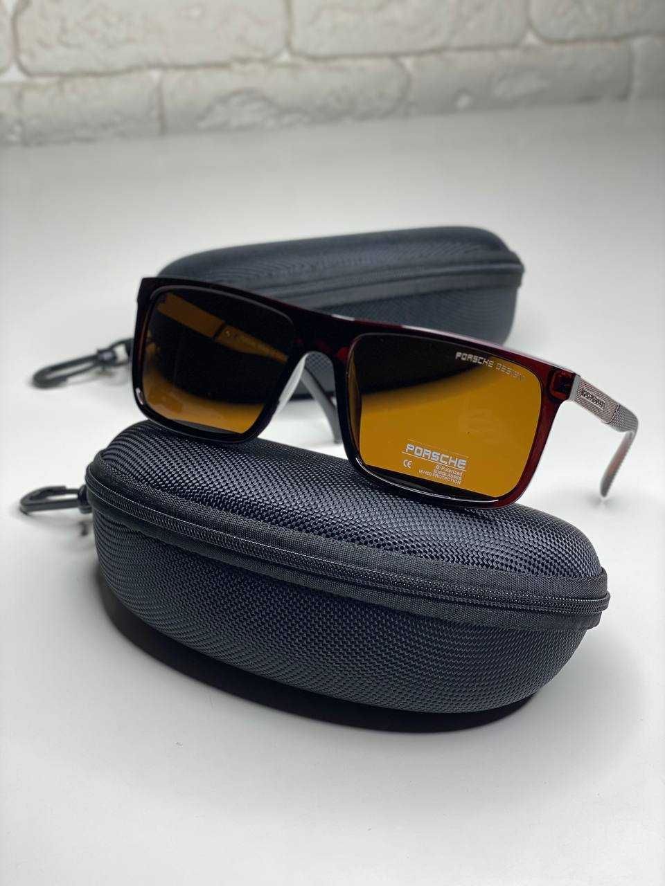 -30% Мужские очки Порше Черные квадратные Антиблик POLARIZED PORSCHE