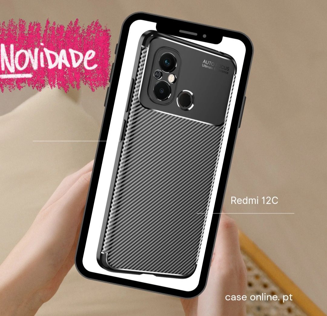 Capa T/ Fibra carbono Xiaomi Redmi Note 13 Pró 5G / Redmi 12C