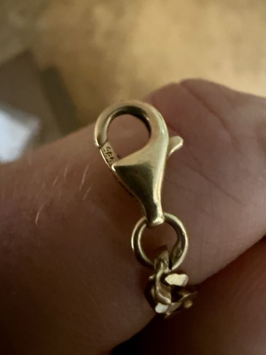 Złota kuta pancerka z krzyżykiem 16,21 g