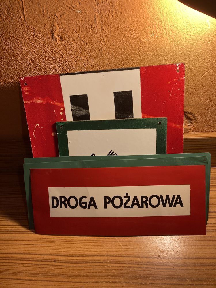 Stare tabliczki ostrzegawcze sprzedam