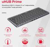 Unitek Klawiatura aluminiowa HUB USB-C 9w1