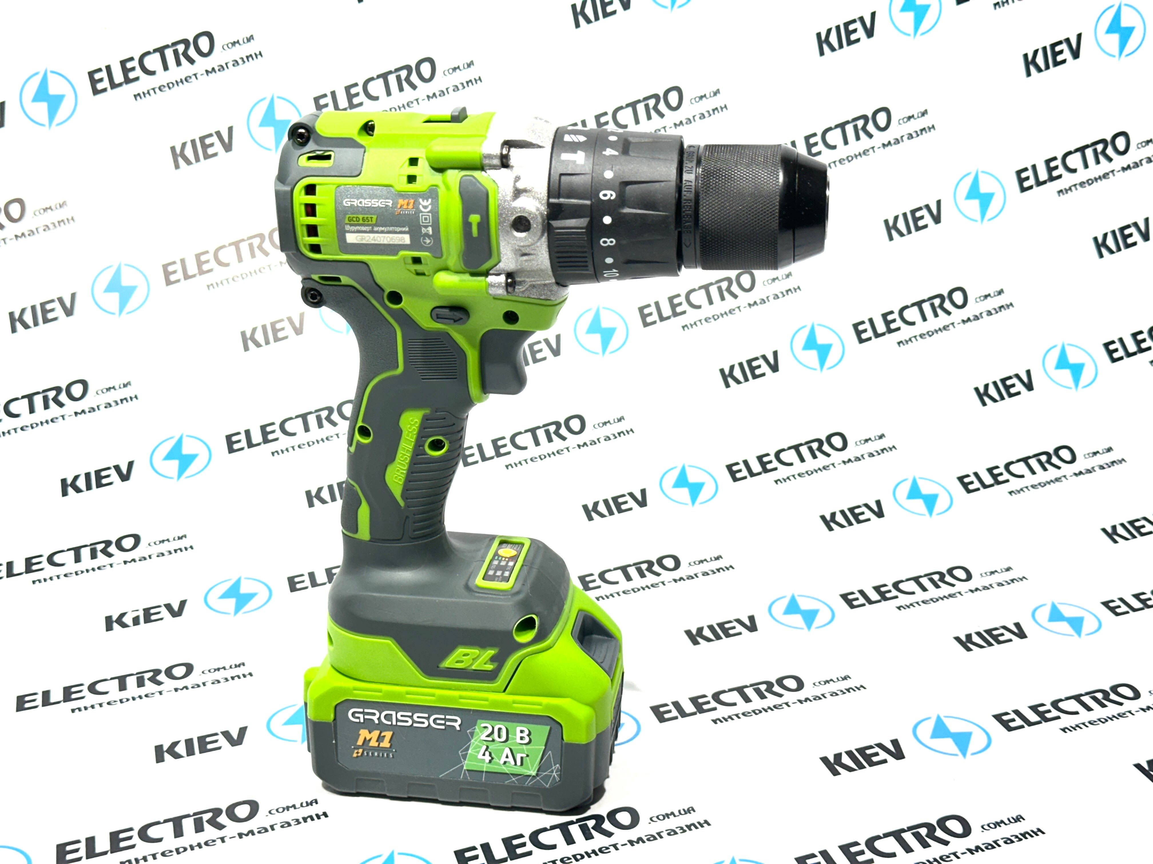 Шуруповерт бесщеточный ударный Grasser GСD 65TT (65HM/20V/4Ah)