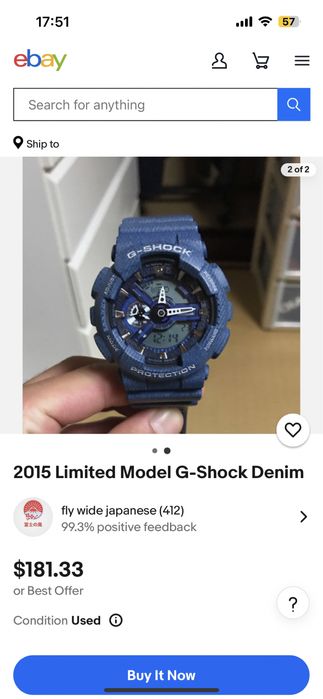 G-Shock Casio Denim