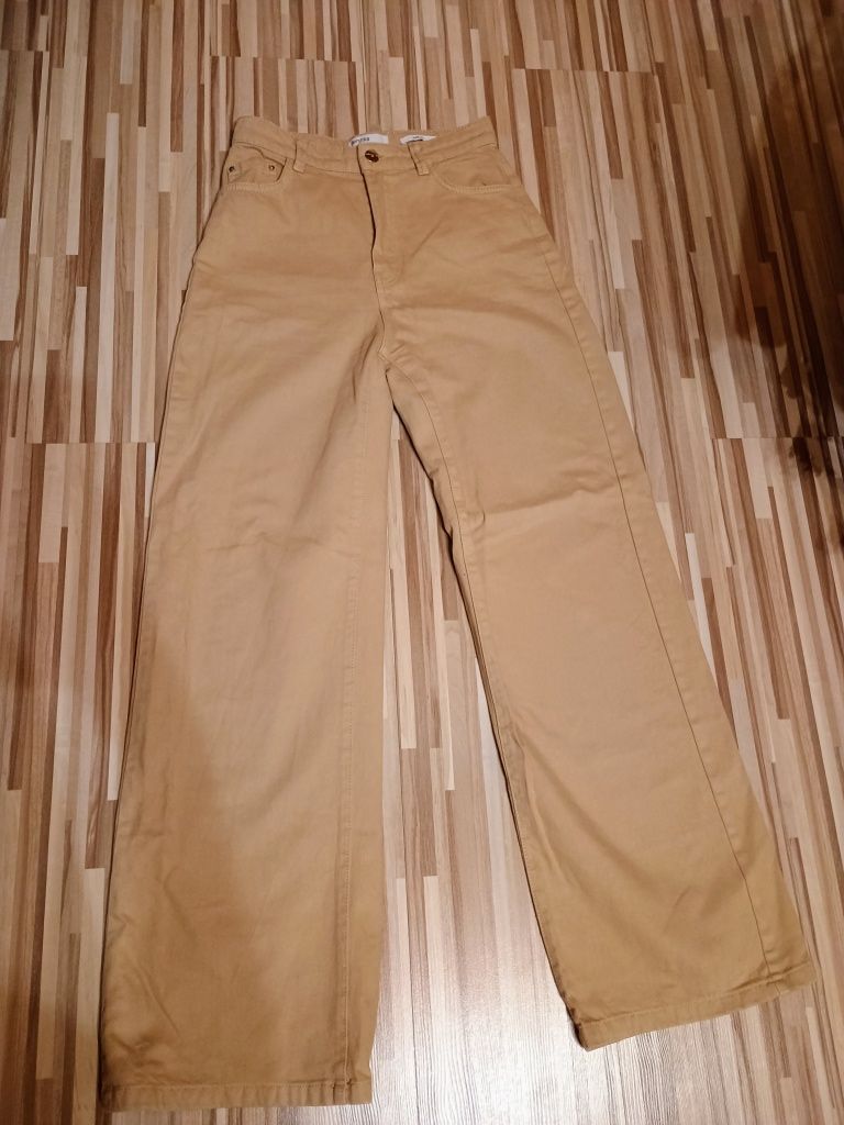 Spodnie wide leg Bershka, rozmiar 36/S