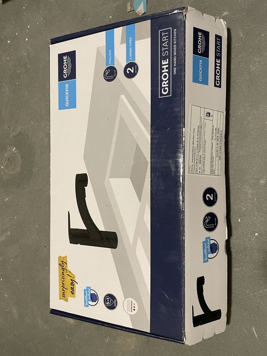 Nowa Bateria kuchenna czarny mat GROHE z wyciąganą wylewką