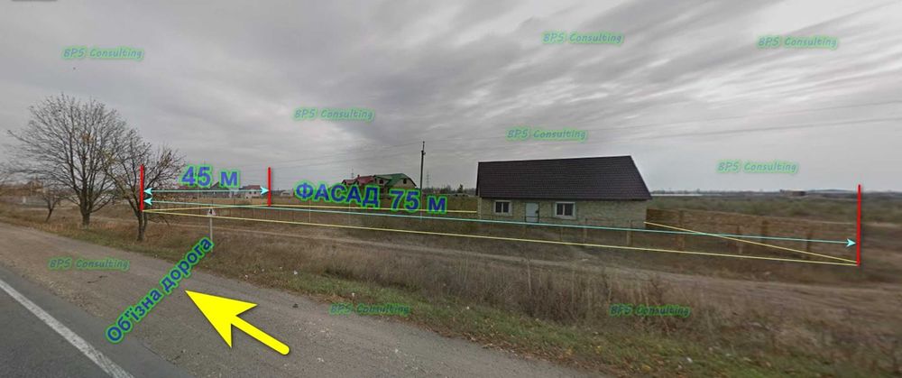 Земельна ділянка комерційного призначення на фасаді Об'їзної дороги