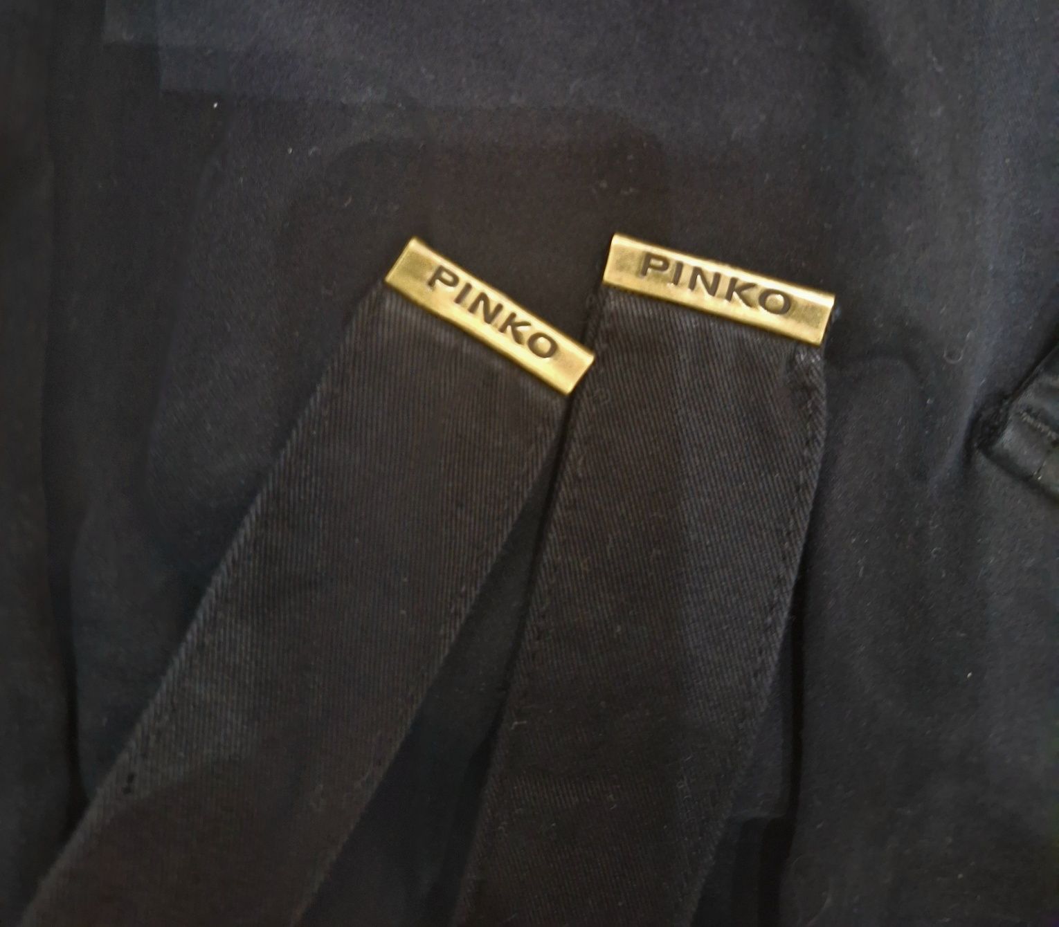 Pinko denim spodnie bojówki czarne IT42  S M