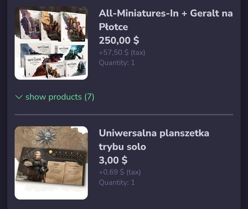 Wiedźmin: Ścieżka Przeznaczenia All - Miniatures - In + Geralt Płotka