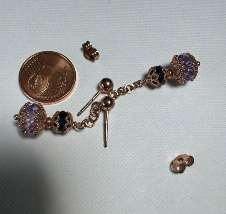 Brincos de prata dourada