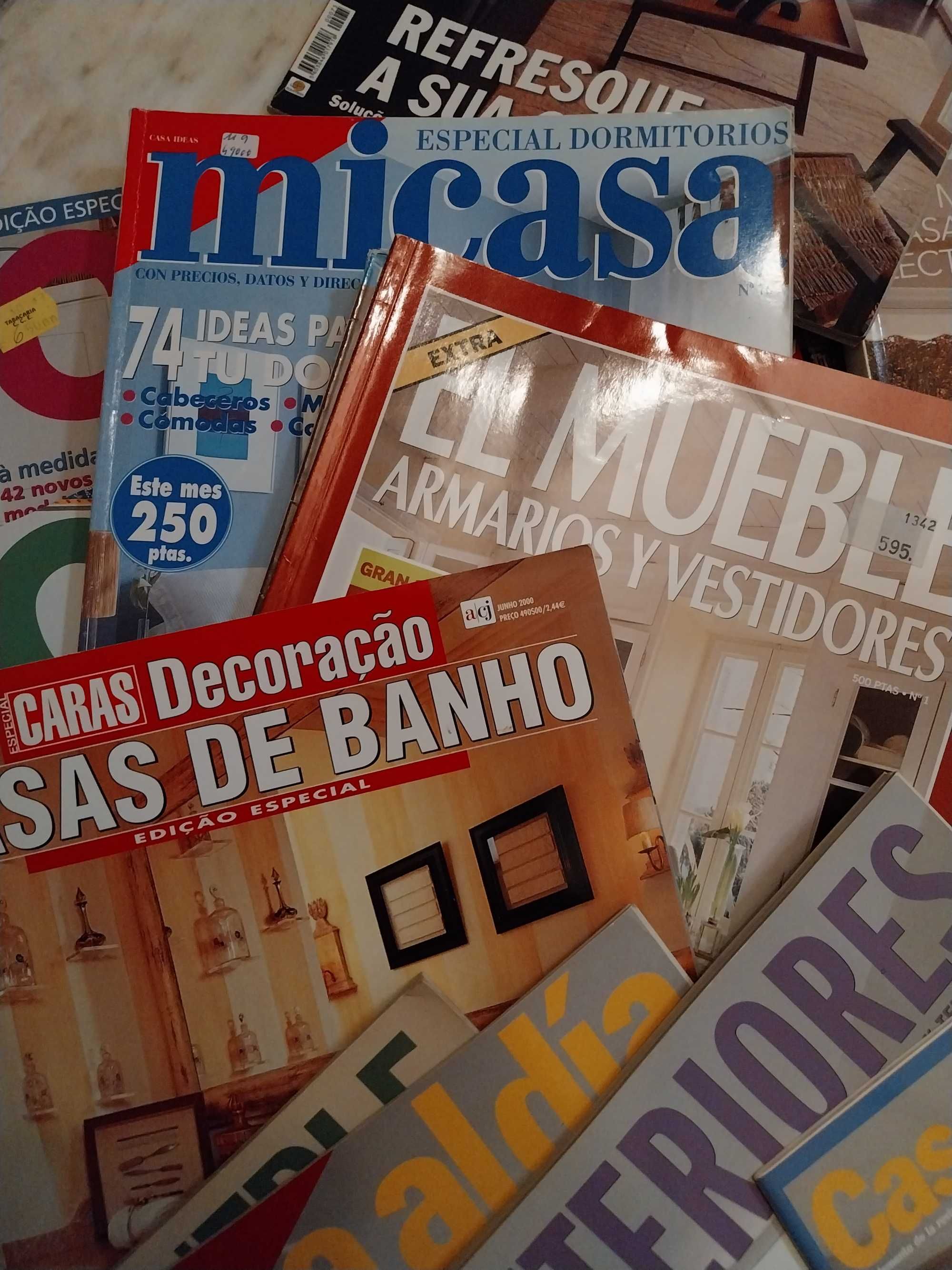 Lote de revistas de decoração de interiores, antigas