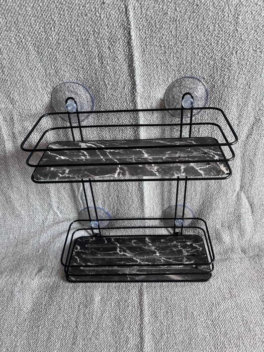 Полиця для ванної чорна