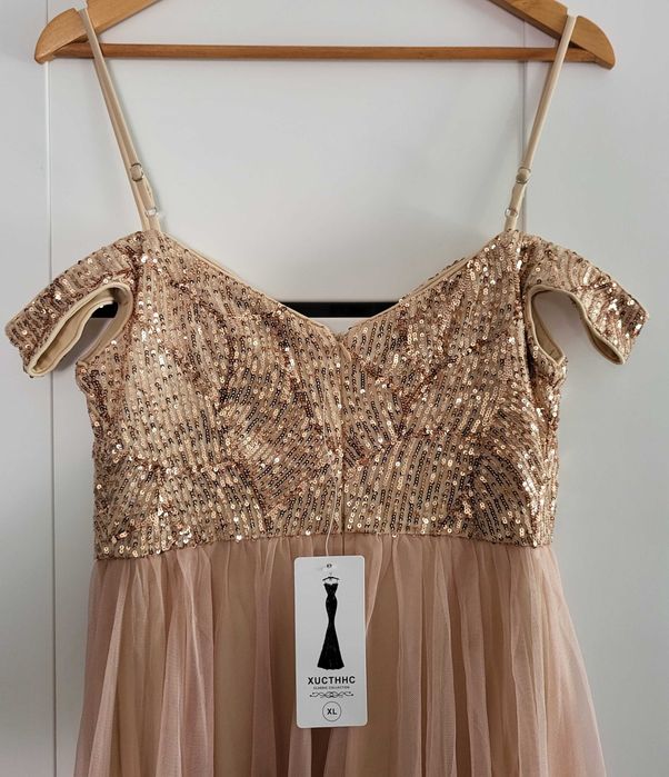 Długa sukienka wizytowa NOWA. rozm. XL.