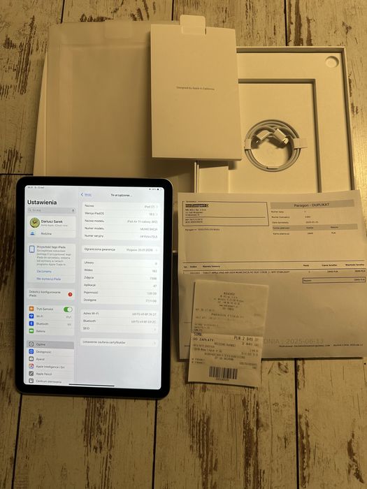 Ipad Air (7) 11cali procesor M2