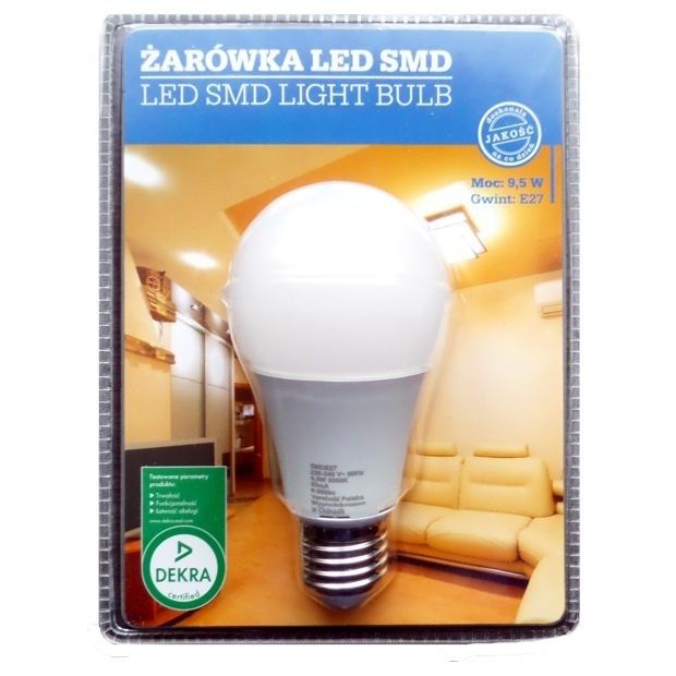 Żarówka LED SMD E27 9,5W 850lm 3000K (E27)