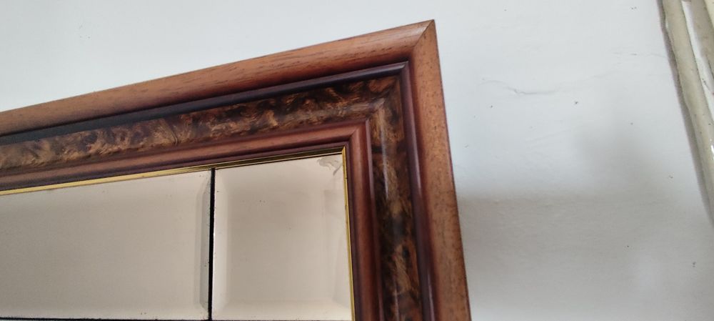 Espelho antigo biselado com moldura