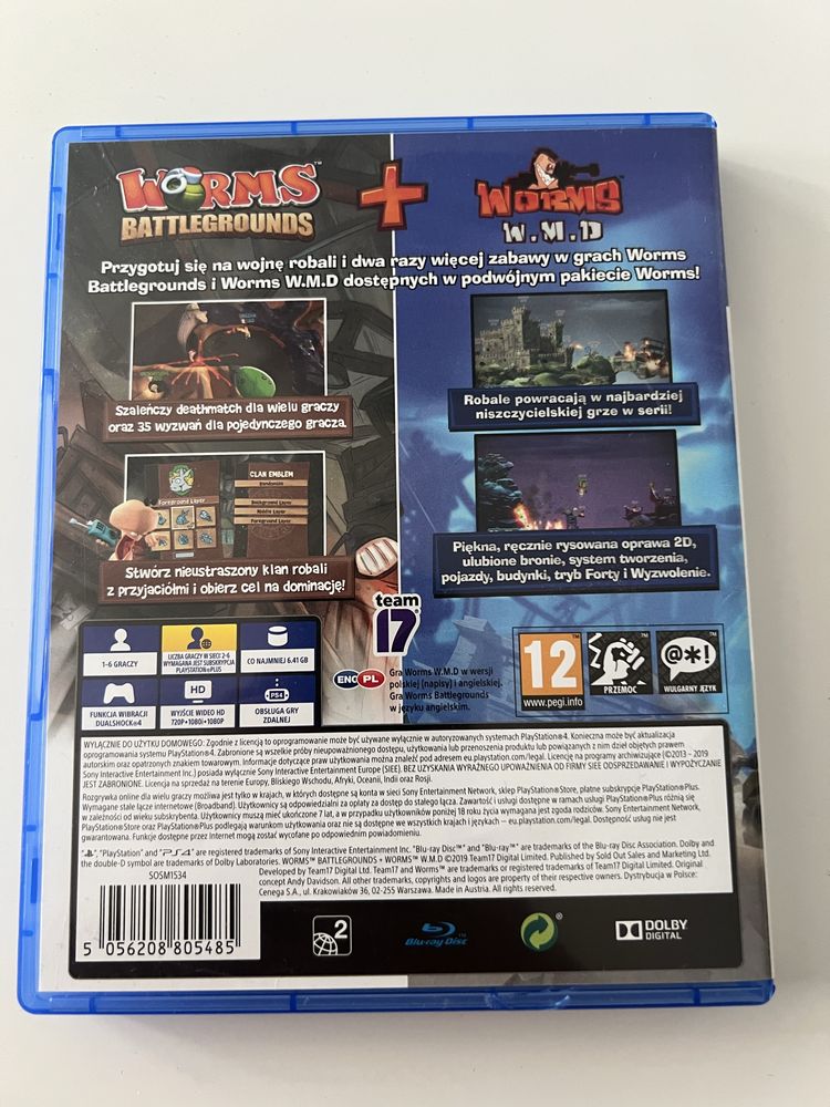 Worms battlegrounds + Worms W.M.D ps4