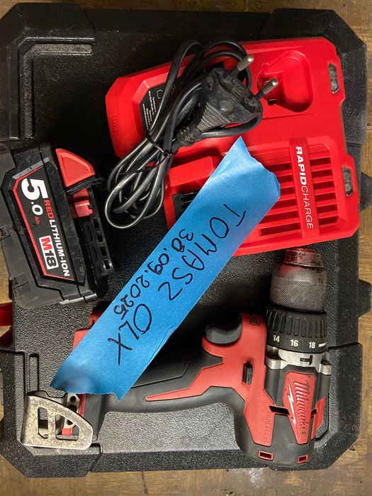 Milwaukee M18 wiertarka wkrętarka udarowa bateria,akumulator.ładowarka