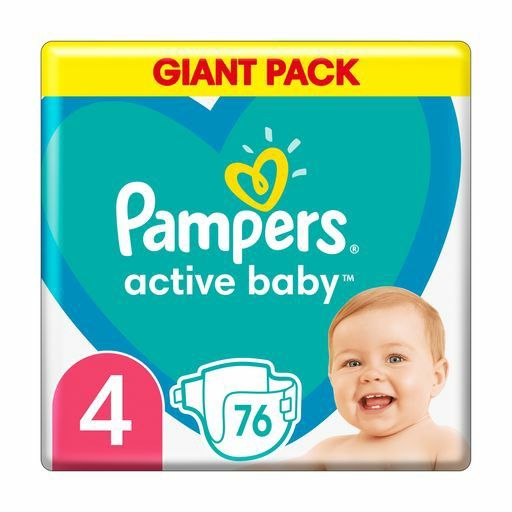 Подгузники Pampers active baby 4 (9-14кг) 76шт