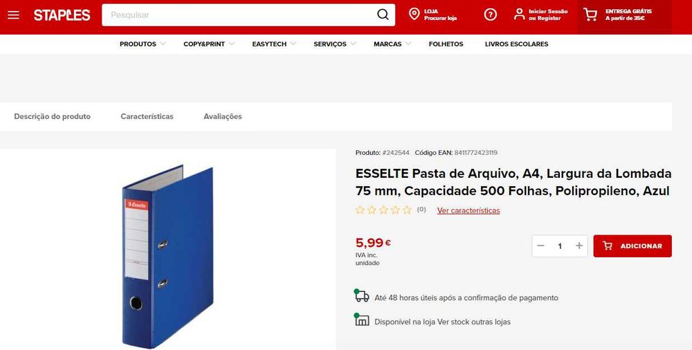 Capas Dossier A4 - Plastificadas, Reforçadas, AMBAR, etc.
