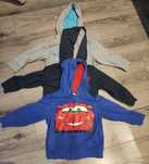 Zestaw bluz z kapturem Zygzak McQueen, H&M, Next roz. 98 - stan bdb