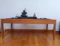 Mesa em cerejeira com tampo vidro