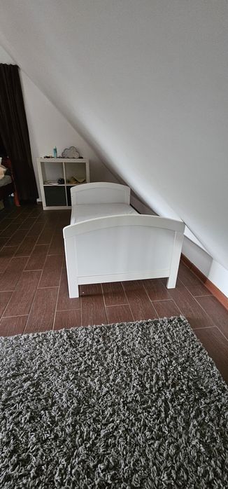 Łóżeczko dzięciece 2w1 tapczan Pinolino 70x140 materac lateksowy Hevea