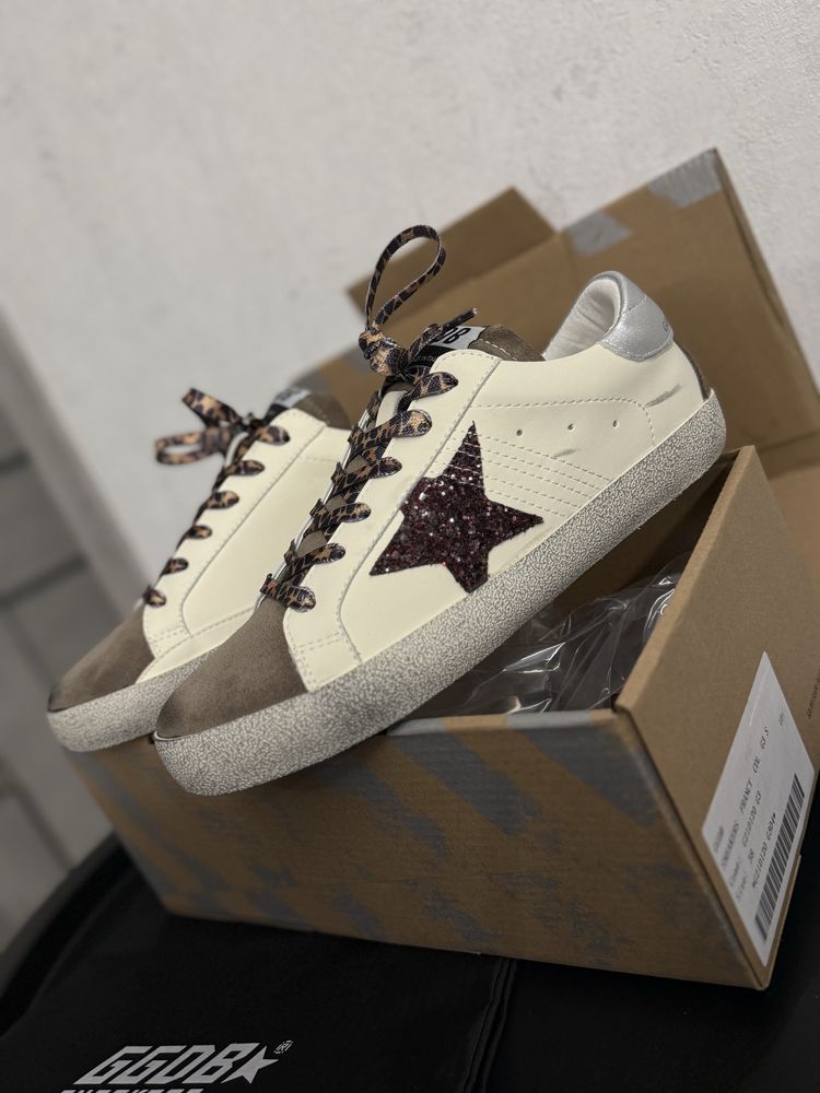 Жіночі кеди GOLDEN GOOSE GGDB лео леопардові шкіряні голден гус