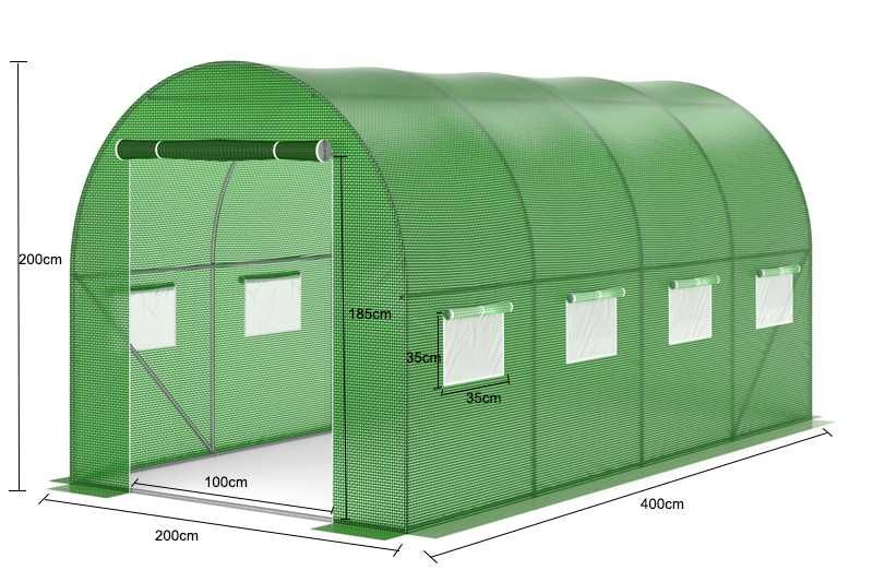 Tunel Ogrodowy Foliowy 8 m2 Szklarnia Mocna Solidna 4m x 2m   280 zł