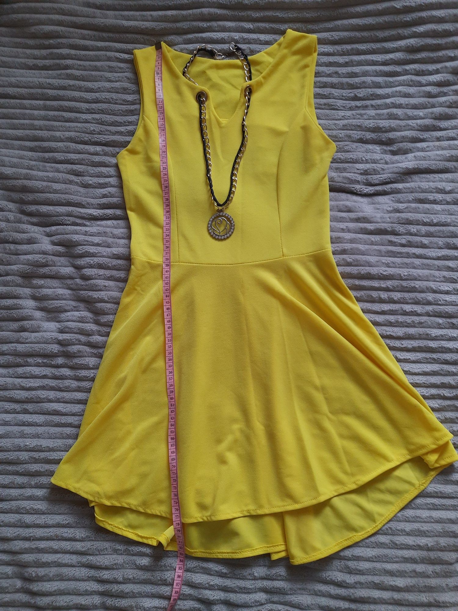 Sukienka żółta krótka S 36