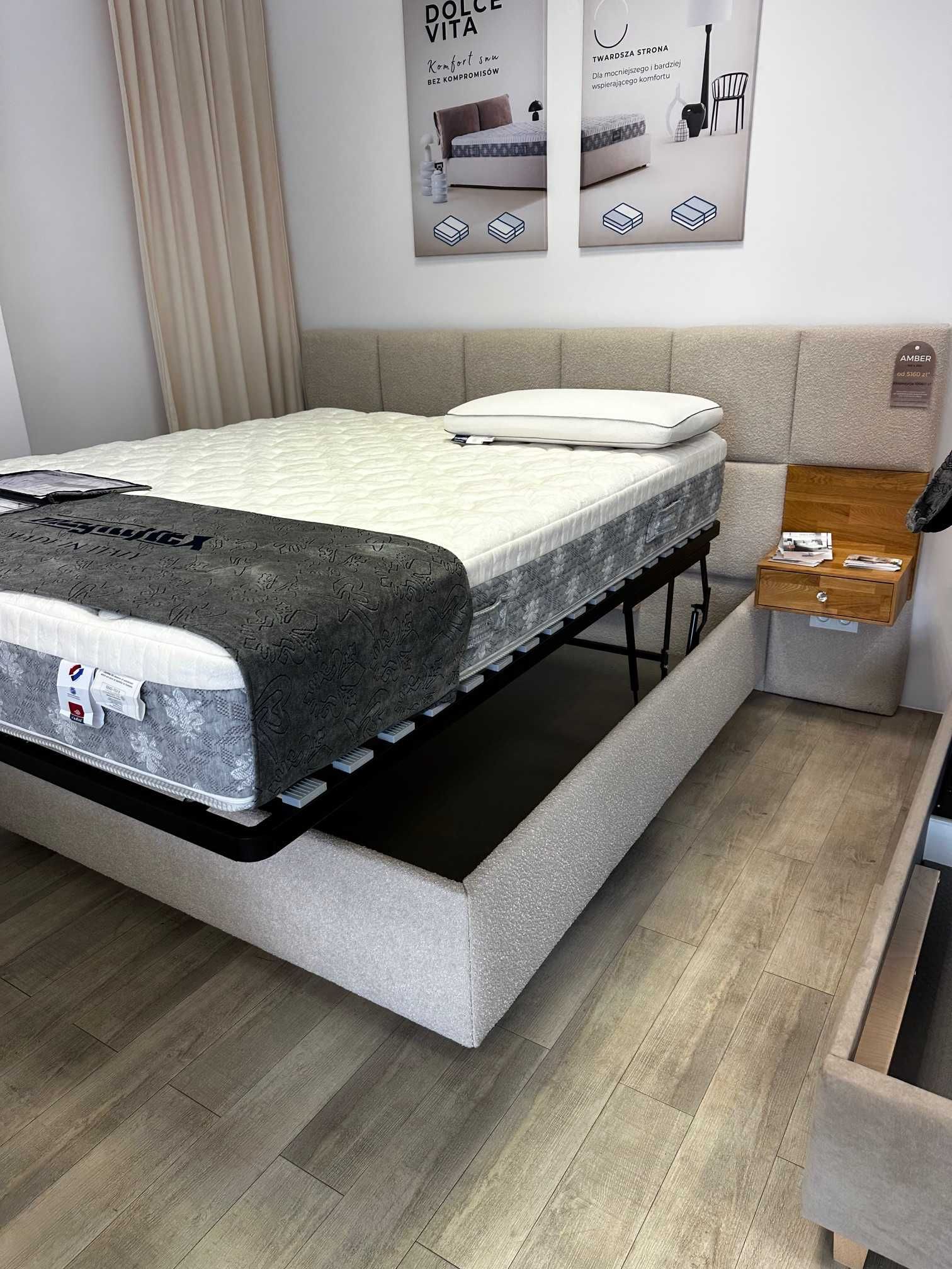 Łóżko Amber 160 x 200 z pojemnikiem + elektryka