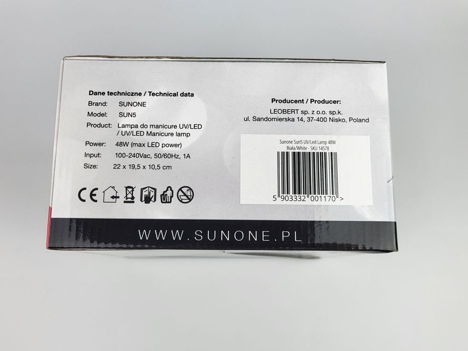 Lampa UV/LED SUNONE 48W SUN 5 do utwardzania lakieru hybrydowego