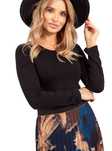 Wiskozowe body basic uni czarne