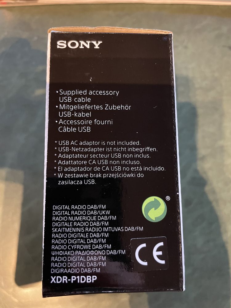 Radio Sony XDR-P1DBP FM, RDS radio, DAB, DAB+