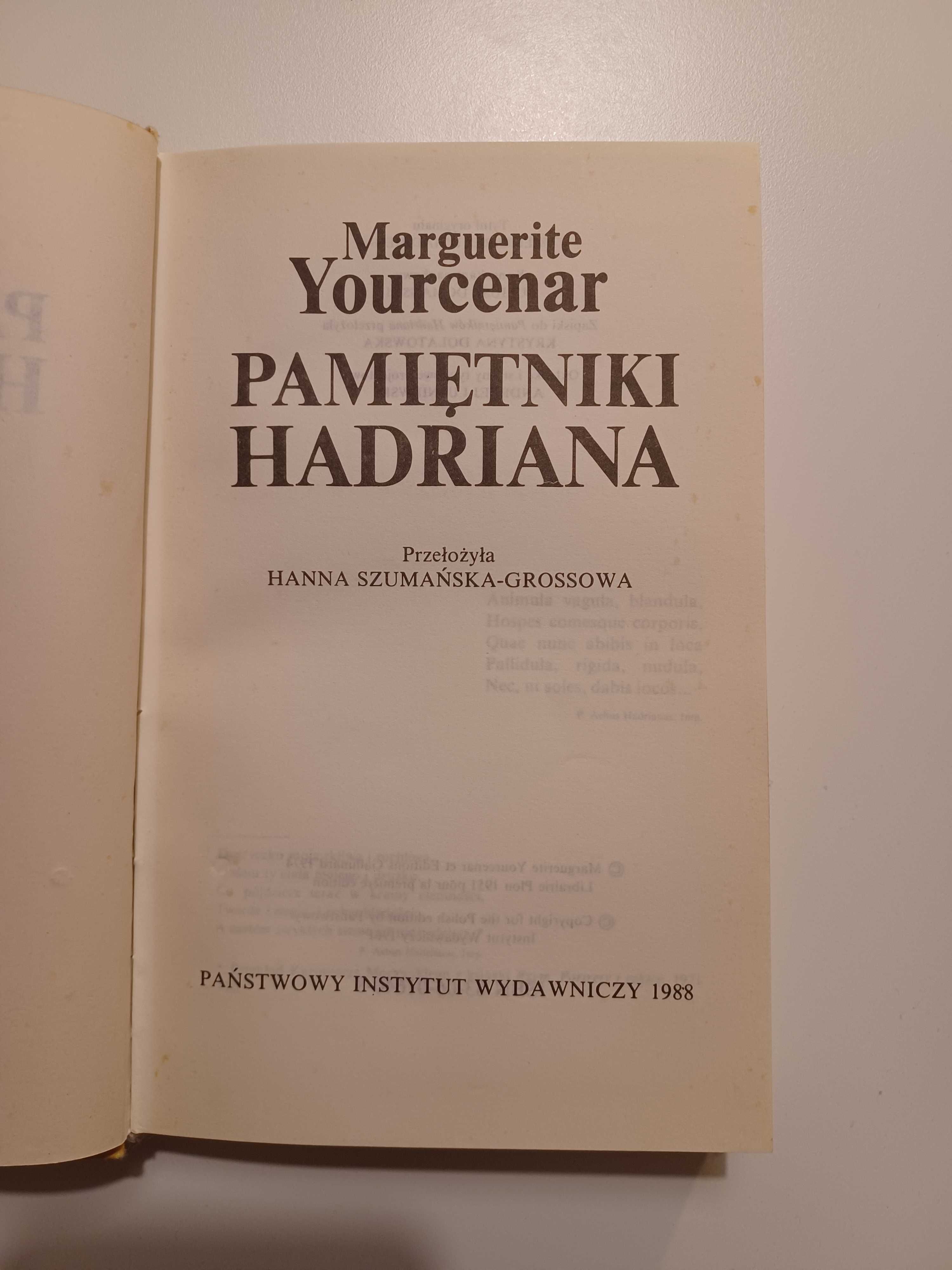 Marguerite Yourcenar - Pamiętniki Hadriana